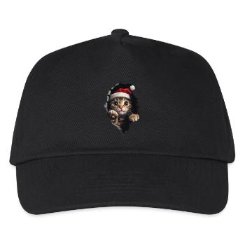 Chat Propriétaire Chats Noël Noël Chat - Casquette de baseball Enfant - noir - Devant