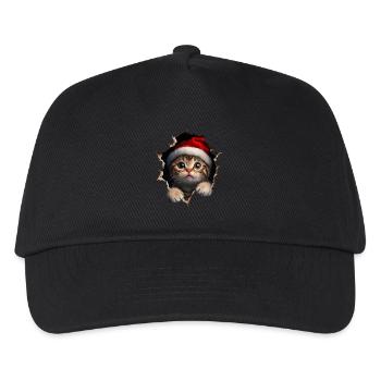 Chat Propriétaire Chats Noël Noël Chat - Casquette de baseball Enfant - noir - Devant