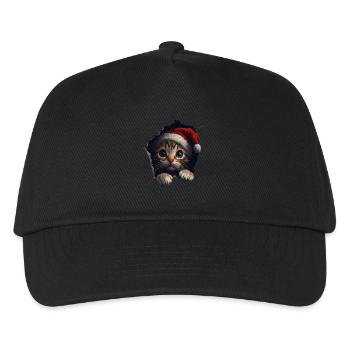 Chat Propriétaire Chats Noël Noël Chat - Casquette de baseball Enfant - noir - Devant