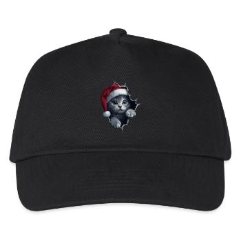 Chat Propriétaire Chats Noël Noël Chat - Casquette de baseball Enfant - noir - Devant