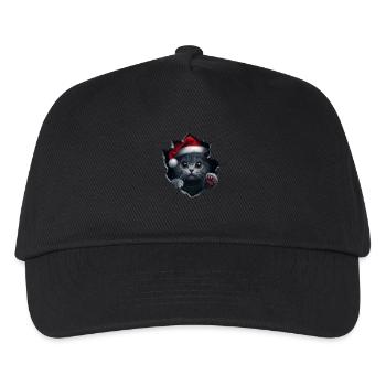 Chat Propriétaire Chats Noël Noël Chat - Casquette de baseball Enfant - noir - Devant