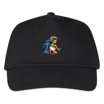 Motocross Femmes Filles Fille - Casquette de baseball Enfant - noir - Devant