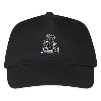 Motocross Femmes Filles Fille - Casquette de baseball Enfant - noir - Devant