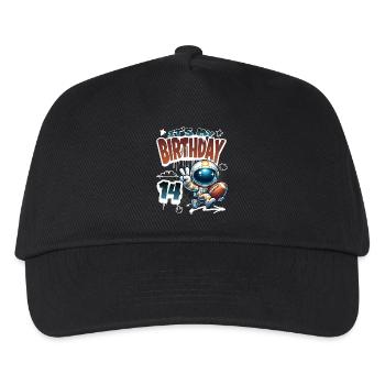 Astronaute 14e anniversaire Football - Casquette de baseball Enfant - noir - Devant