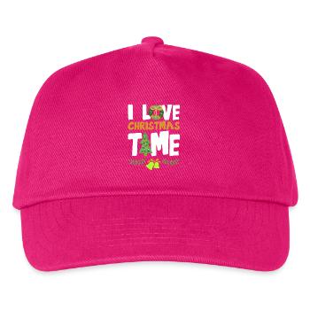 I Love Christmas Time - Kinder Basecap - Fuchsia - Vorne