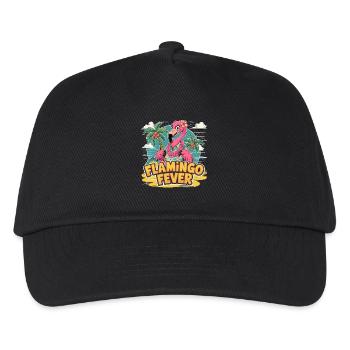 Flamingo Fever - Kinder Basecap - Schwarz - Vorne