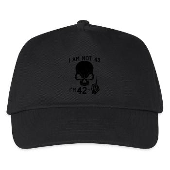 I Am 42 Plus Middle Finger - 43rd Birthday - Kids’ Baseball Cap - black - Front