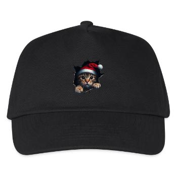 Chat Propriétaire Chats Noël Noël Chat - Casquette de baseball Enfant - noir - Devant
