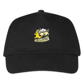 Kangaroo Welcome To Australia - Kids’ Baseball Cap - black - Front
