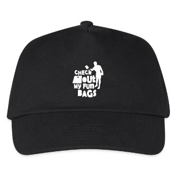 Check Out My Fun Bags - Kinder Basecap - Schwarz - Vorne