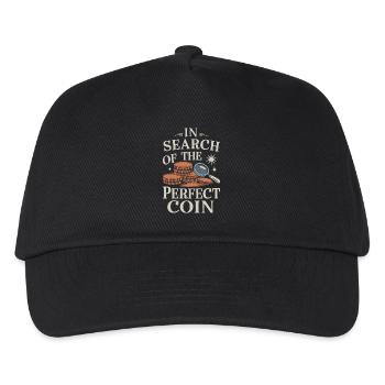 Auf Der Suche Nach Der Perfekten Münze - Kinder Basecap - Schwarz - Vorne