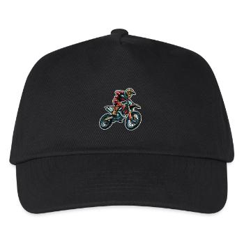 Motocross - Kinder Basecap - Schwarz - Vorne