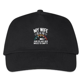 My Wife is a 10 and So Are Her Miles to Empty - Kinder Basecap - Schwarz - Vorne