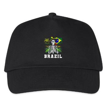 Brasilien Brazil shirt Brasilianer Rio de Janeirao - Kinder Basecap - Schwarz - Vorne