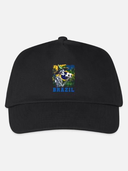 Brasilien Brazil shirt Brasilianer Rio de Janeirao - Kinder Basecap - Schwarz