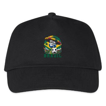 Brasilien Brazil shirt Brasilianer Rio de Janeirao - Kinder Basecap - Schwarz - Vorne