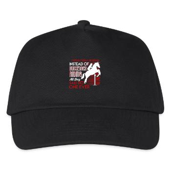 I Was At Work Instead Of Horseback Riding - Kids’ Baseball Cap - black - Front
