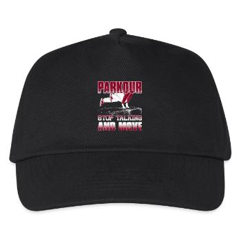 Parkour Stop Talking And Move - Kids’ Baseball Cap - black - Front