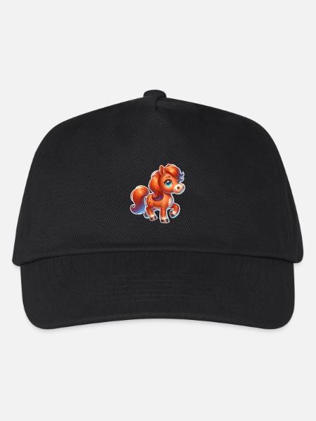 Pferd - Kinder Basecap - Schwarz