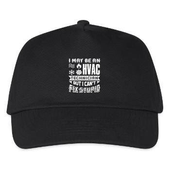 HVAC Tech HVAC Tech Can't Fix Stupid - Kids’ Baseball Cap - black - Front