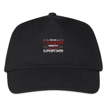 IT Manager IT Manager Superpower - Kids’ Baseball Cap - black - Front