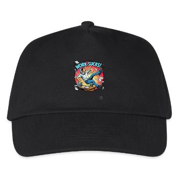 Office humor: Work is annoying - Kids’ Baseball Cap - black - Front