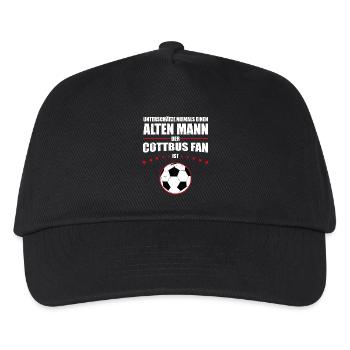 Alter Mann - Cottbus Fan | Retro Vintage Design - Kinder Basecap - Schwarz - Vorne