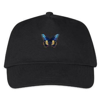 Butterfly Schmetterlinge Schmetterling - Kinder Basecap - Schwarz - Vorne