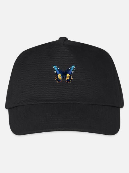 Butterfly Schmetterlinge Schmetterling - Basecap til børn - sort
