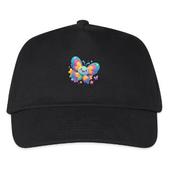 Butterfly Schmetterlinge Schmetterling - Kinder Basecap - Schwarz - Vorne