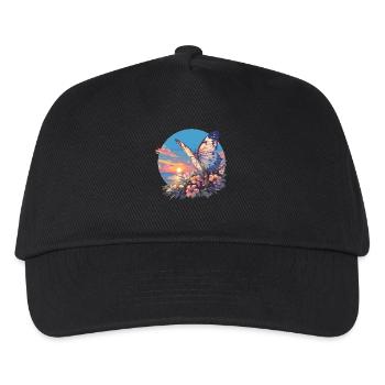 Butterfly Schmetterlinge Schmetterling - Kinder Basecap - Schwarz - Vorne
