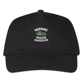 Attention Passif Agressif Crocodile Avertissement - Casquette de baseball Enfant - noir - Devant