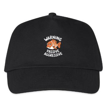 Warning Passive Aggressive Fish Humor - Kids’ Baseball Cap - black - Front