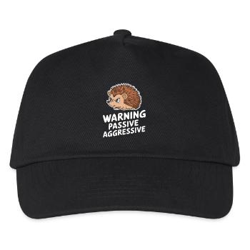 Warning: Passive, Aggressive, Spiny Hedgehog - Kids’ Baseball Cap - black - Front