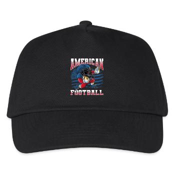 Fußballer Quarterback American Football - Kinder Basecap - Schwarz - Vorne