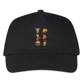 Funny Fast Food Gaming Pizza Gamer Gamer Gaming - Kids’ Baseball Cap - black - Front