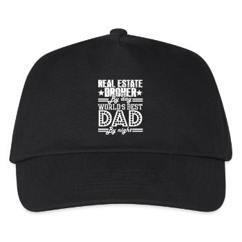 Real Estate Broker Real Estate Broker Dad - Kids’ Baseball Cap - black - Front