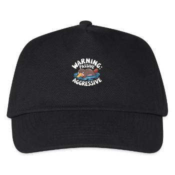 Attention : Peluche canard passif-agressif - Casquette de baseball Enfant - noir - Devant