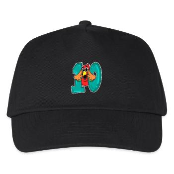 10. Geburtstag Motiv Papagei - zehn - 10 Jahre - Kinder Basecap - Schwarz - Vorne