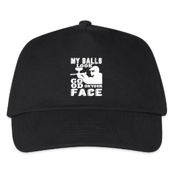 Paintball My Balls Look Good On Your Face - Kids’ Baseball Cap - black - Front