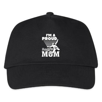 Parachuting I am A Proud Parachuting Mom - Kids’ Baseball Cap - black - Front
