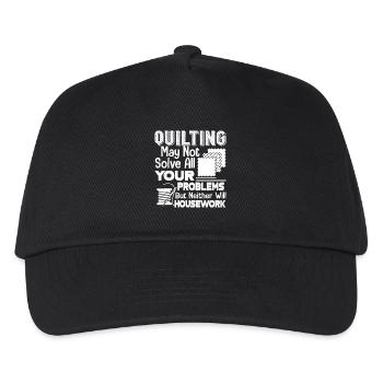 Quilting Solves Your Housework - Kids’ Baseball Cap - black - Front