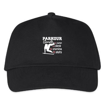 Parkour Secrets Jumps Climb Stamina - Kids’ Baseball Cap - black - Front