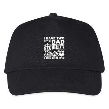 Security Guard Dad And Security Guard - Kids’ Baseball Cap - black - Front