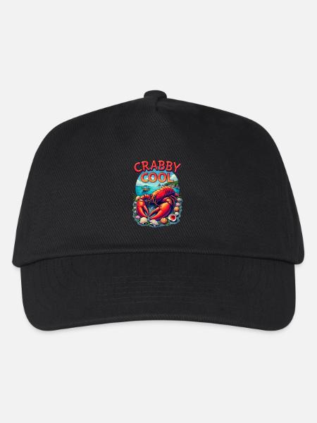 Abenteuer an der Küste mit Crabby Cool - Kinder Basecap - Schwarz