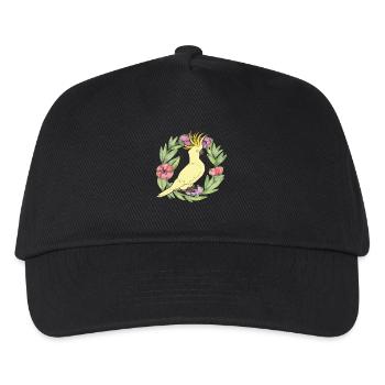 Cockatoo Floral - Kids’ Baseball Cap - black - Front
