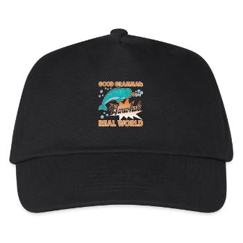 Good Grammar Narwhal Real World - Kids’ Baseball Cap - black - Front