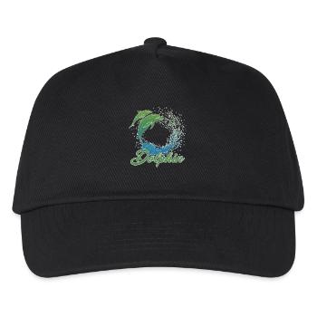 Awesome Dolphin - Kids’ Baseball Cap - black - Front