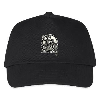 Old School Retro Motocross Moto Trial - Kids’ Baseball Cap - black - Front