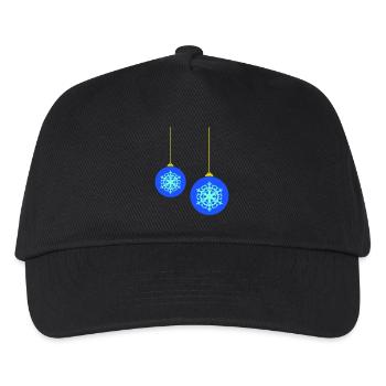 Boules de Noël - Casquette de baseball Enfant - noir - Devant